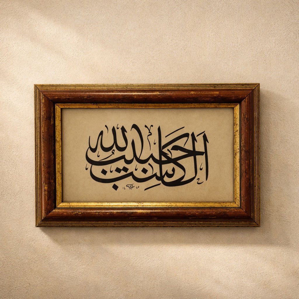 El-Hâsib İsm-i Şerif | El Yapımı Hat Sanatı Tablo