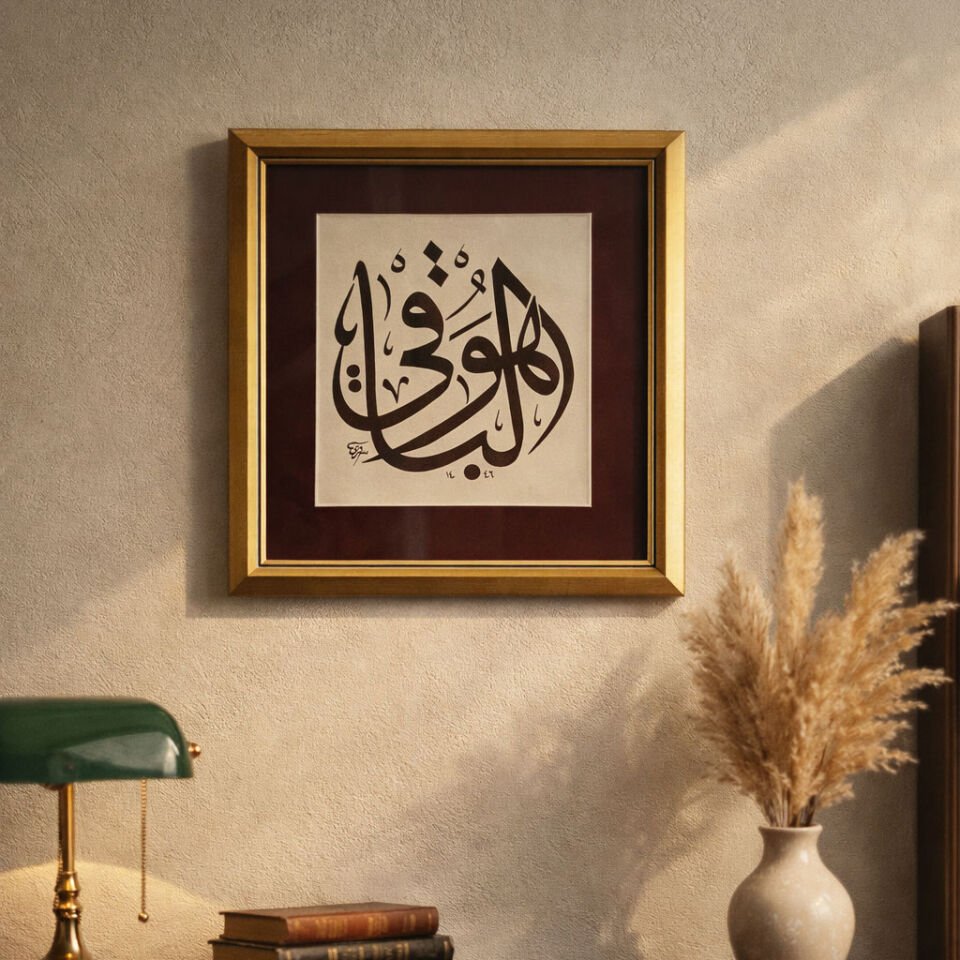 El-Bâkî Hüve – Klasik Hat Sanatı Çerçeveli Tablo